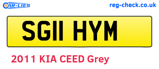SG11HYM are the vehicle registration plates.