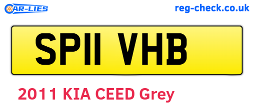 SP11VHB are the vehicle registration plates.