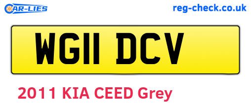 WG11DCV are the vehicle registration plates.