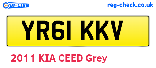 YR61KKV are the vehicle registration plates.