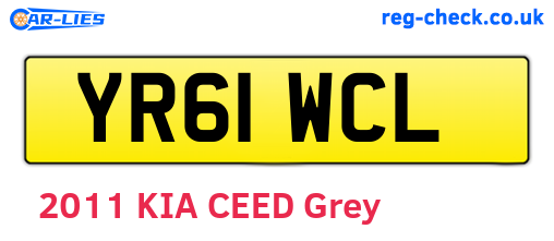 YR61WCL are the vehicle registration plates.
