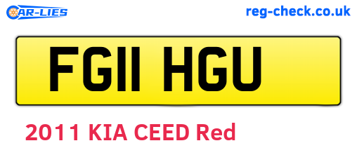 FG11HGU are the vehicle registration plates.