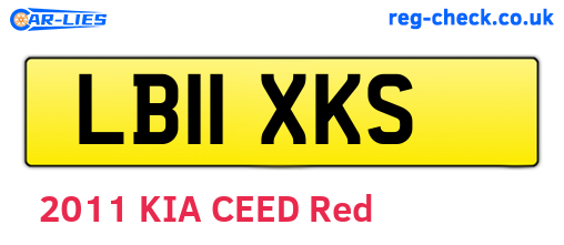 LB11XKS are the vehicle registration plates.