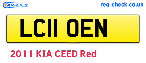 LC11OEN are the vehicle registration plates.