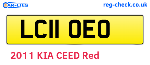 LC11OEO are the vehicle registration plates.