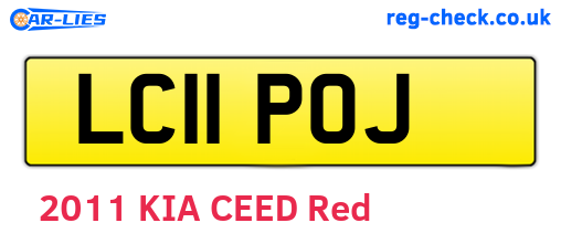 LC11POJ are the vehicle registration plates.