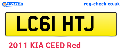 LC61HTJ are the vehicle registration plates.
