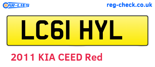 LC61HYL are the vehicle registration plates.