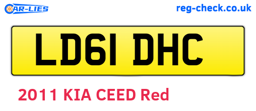 LD61DHC are the vehicle registration plates.