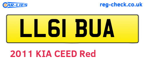 LL61BUA are the vehicle registration plates.