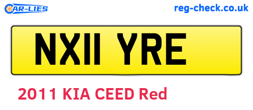 NX11YRE are the vehicle registration plates.