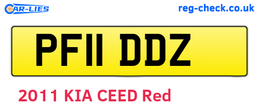 PF11DDZ are the vehicle registration plates.