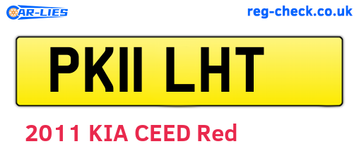 PK11LHT are the vehicle registration plates.