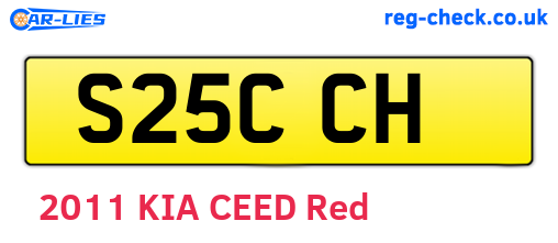 S25CCH are the vehicle registration plates.