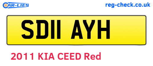 SD11AYH are the vehicle registration plates.