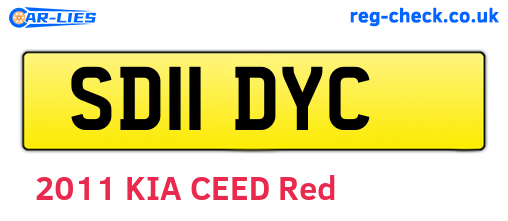 SD11DYC are the vehicle registration plates.