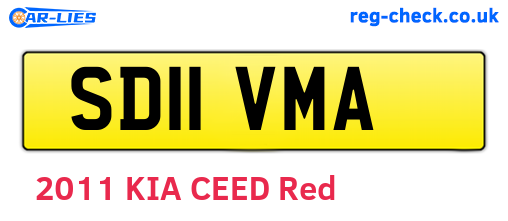 SD11VMA are the vehicle registration plates.