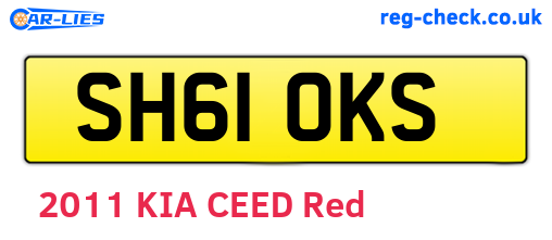 SH61OKS are the vehicle registration plates.
