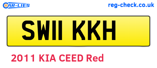 SW11KKH are the vehicle registration plates.