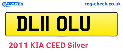 DL11OLU are the vehicle registration plates.
