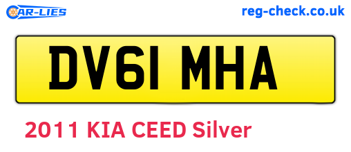 DV61MHA are the vehicle registration plates.