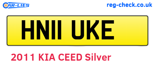 HN11UKE are the vehicle registration plates.
