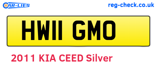 HW11GMO are the vehicle registration plates.