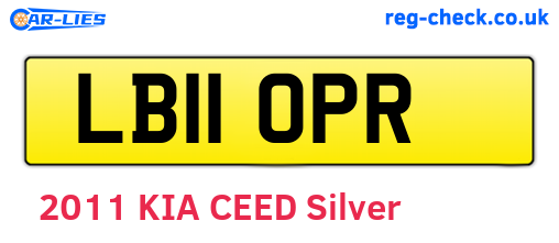 LB11OPR are the vehicle registration plates.