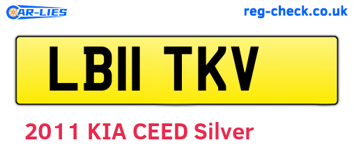 LB11TKV are the vehicle registration plates.