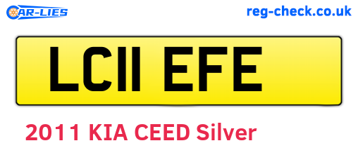 LC11EFE are the vehicle registration plates.