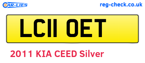 LC11OET are the vehicle registration plates.