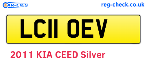 LC11OEV are the vehicle registration plates.