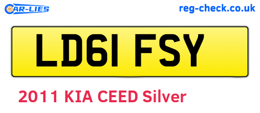 LD61FSY are the vehicle registration plates.