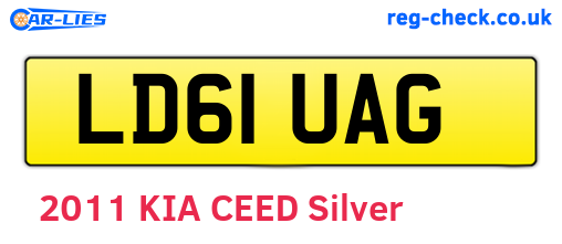 LD61UAG are the vehicle registration plates.