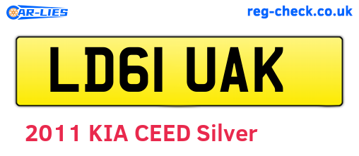 LD61UAK are the vehicle registration plates.