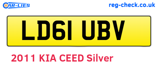 LD61UBV are the vehicle registration plates.