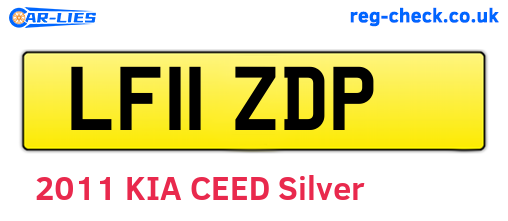 LF11ZDP are the vehicle registration plates.
