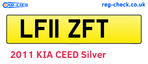LF11ZFT are the vehicle registration plates.