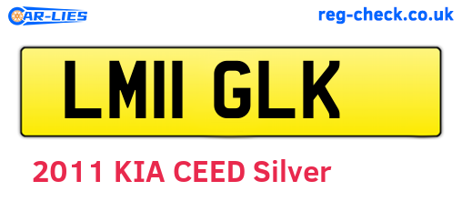 LM11GLK are the vehicle registration plates.