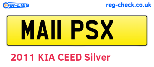 MA11PSX are the vehicle registration plates.