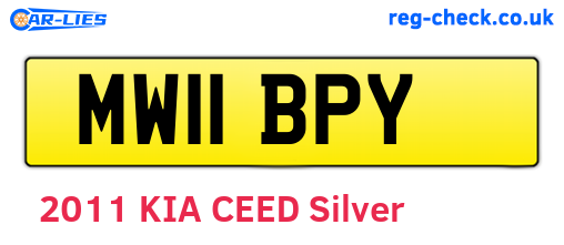MW11BPY are the vehicle registration plates.