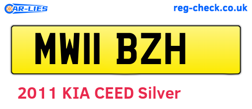 MW11BZH are the vehicle registration plates.