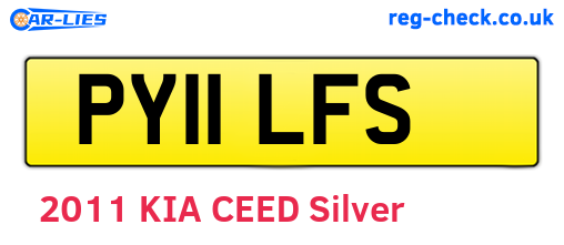 PY11LFS are the vehicle registration plates.