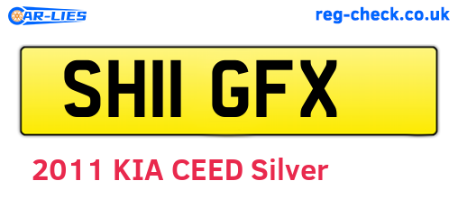 SH11GFX are the vehicle registration plates.