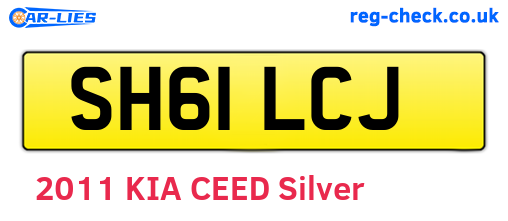 SH61LCJ are the vehicle registration plates.
