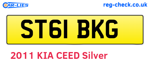 ST61BKG are the vehicle registration plates.