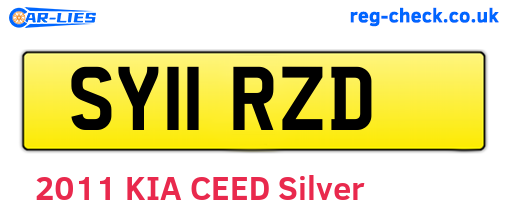 SY11RZD are the vehicle registration plates.