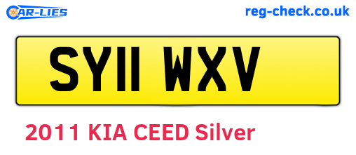 SY11WXV are the vehicle registration plates.