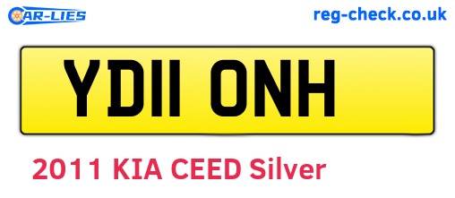 YD11ONH are the vehicle registration plates.