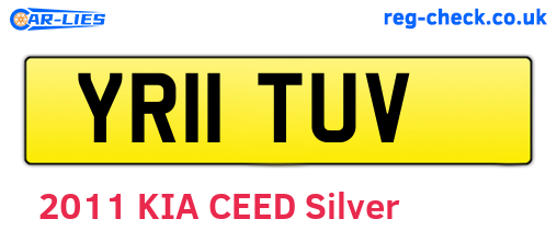 YR11TUV are the vehicle registration plates.